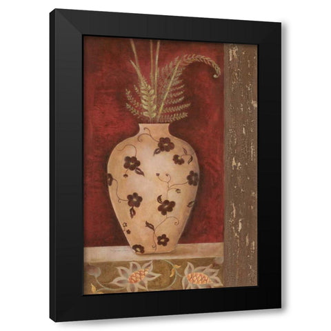 Fern Fantasia II Black Modern Wood Framed Art Print by Tava Studios