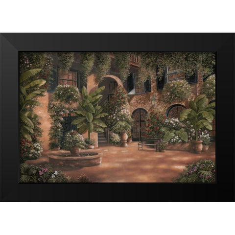 French Quarter Courtyard I Black Modern Wood Framed Art Print by Brown, Betsy