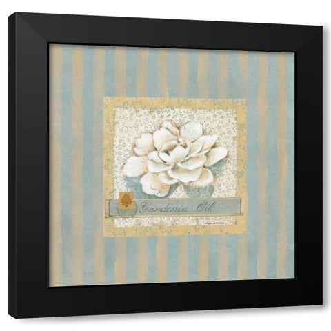 Gardenia Oil Black Modern Wood Framed Art Print with Double Matting by Robinson, Carol