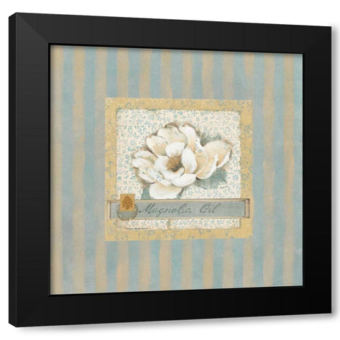 Magnolia Oil Black Modern Wood Framed Art Print with Double Matting by Robinson, Carol
