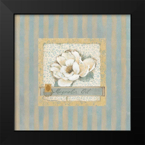 Magnolia Oil Black Modern Wood Framed Art Print by Robinson, Carol