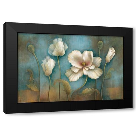Poppy Melody Black Modern Wood Framed Art Print with Double Matting by Vollherbst-Lane, Elaine