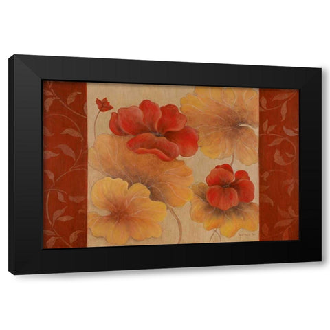 Pelargos I Black Modern Wood Framed Art Print by Tava Studios