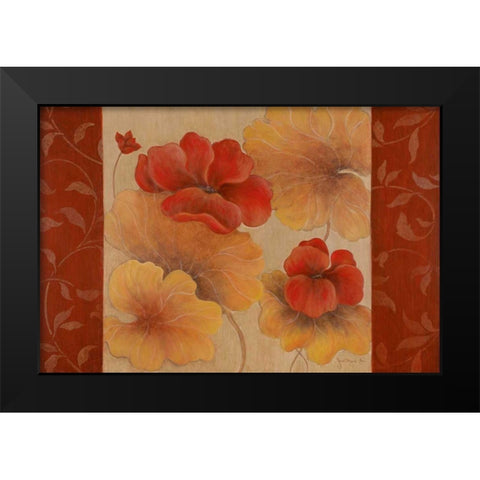Pelargos I Black Modern Wood Framed Art Print by Tava Studios