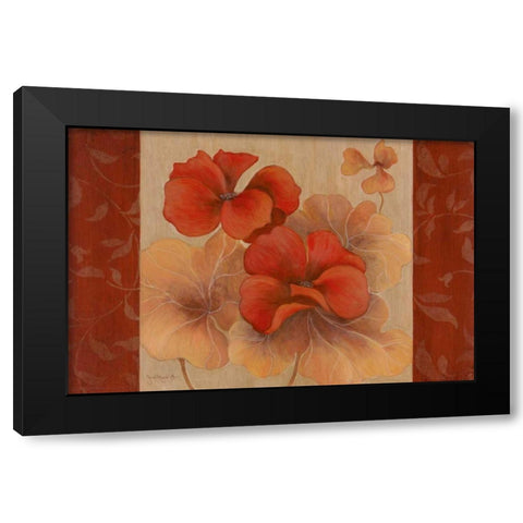 Pelargos II Black Modern Wood Framed Art Print by Tava Studios