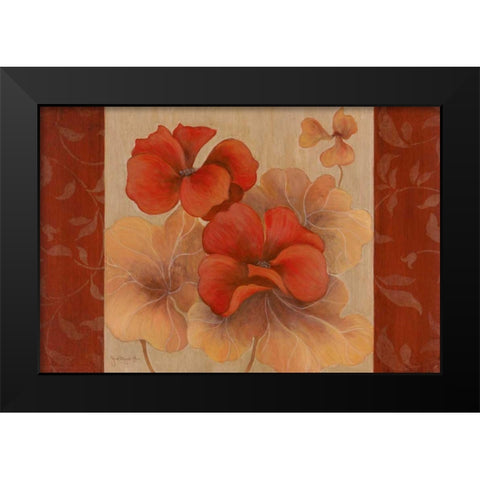 Pelargos II Black Modern Wood Framed Art Print by Tava Studios