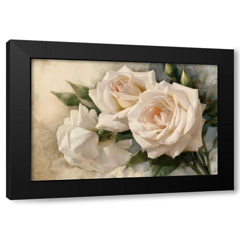 La Roseraie II Black Modern Wood Framed Art Print by Levashov, Igor