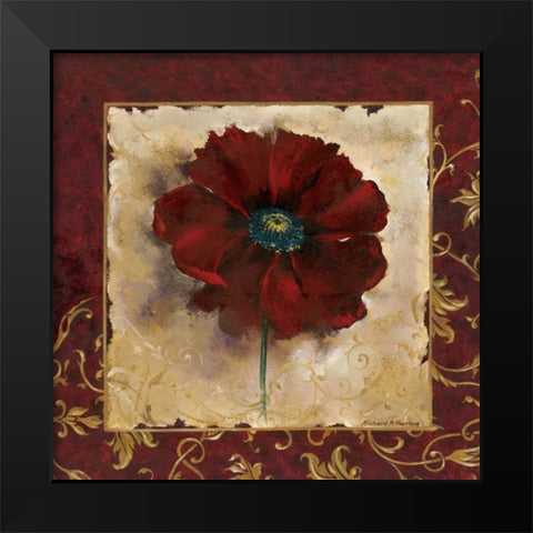 Poppy Black Modern Wood Framed Art Print by Henson, Richard