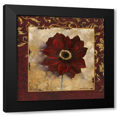 Anemone Black Modern Wood Framed Art Print with Double Matting by Henson, Richard
