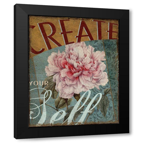 Create Yourself Black Modern Wood Framed Art Print with Double Matting by Donovan, Kelly