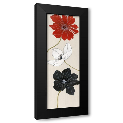 Elegante Trio I Black Modern Wood Framed Art Print by Tava Studios