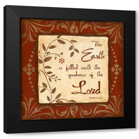 The Earth Black Modern Wood Framed Art Print by Tava Studios