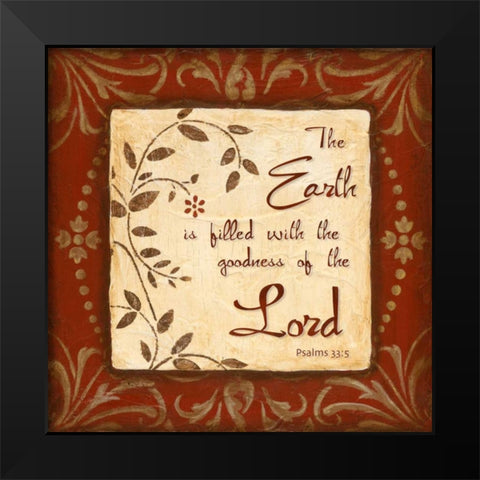 The Earth Black Modern Wood Framed Art Print by Tava Studios