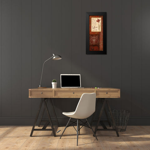 Live Your Life Black Modern Wood Framed Art Print by Tava Studios