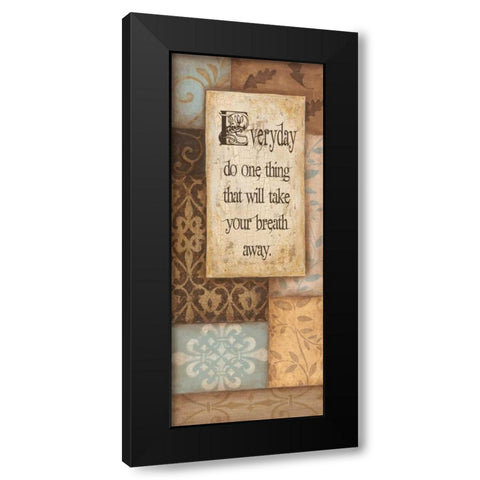 Everyday Black Modern Wood Framed Art Print by Tava Studios
