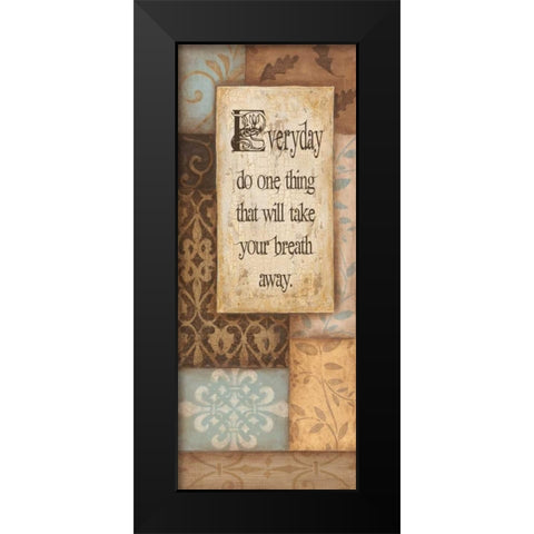 Everyday Black Modern Wood Framed Art Print by Tava Studios