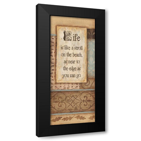 Life Black Modern Wood Framed Art Print by Tava Studios