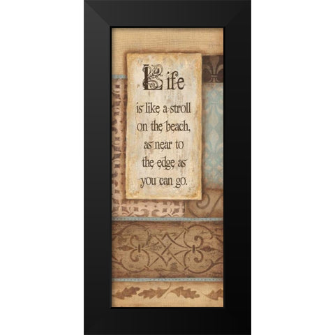 Life Black Modern Wood Framed Art Print by Tava Studios