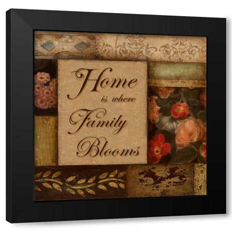 Home Black Modern Wood Framed Art Print by Tava Studios