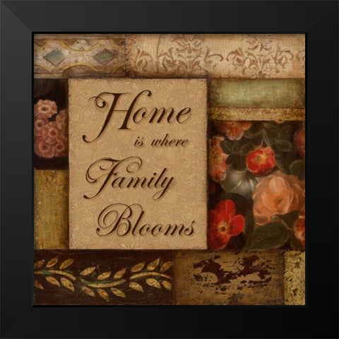 Home Black Modern Wood Framed Art Print by Tava Studios