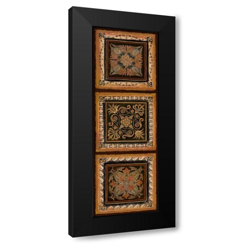 Folk Art Panel II Black Modern Wood Framed Art Print by Tava Studios