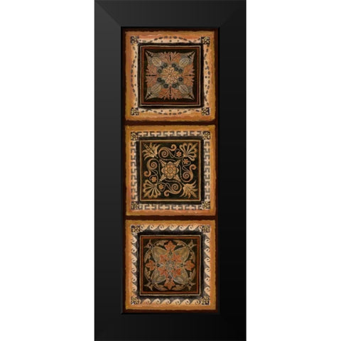 Folk Art Panel II Black Modern Wood Framed Art Print by Tava Studios