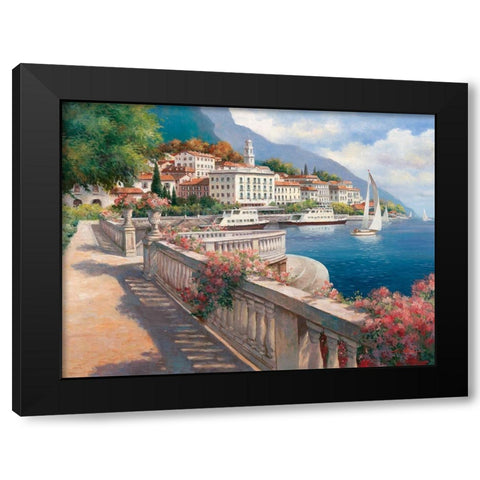 Lago di Como I Black Modern Wood Framed Art Print with Double Matting by Chiu, T.C.