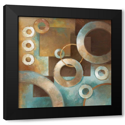 Circular Motion II Black Modern Wood Framed Art Print with Double Matting by Vollherbst-Lane, Elaine