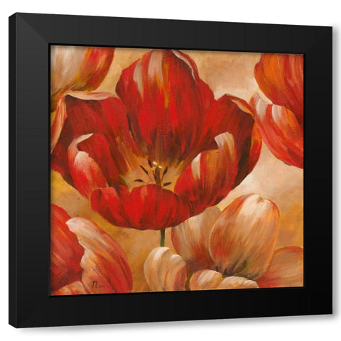 Sunlit Bloom I Black Modern Wood Framed Art Print with Double Matting by Nan