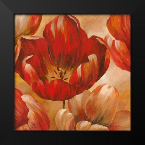 Sunlit Bloom I Black Modern Wood Framed Art Print by Nan
