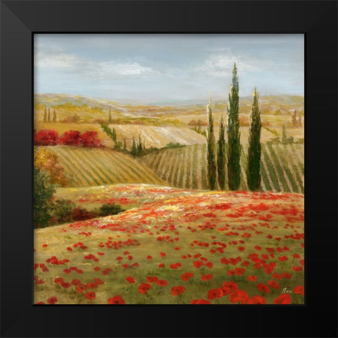 Tuscan Cypress II Black Modern Wood Framed Art Print by Nan