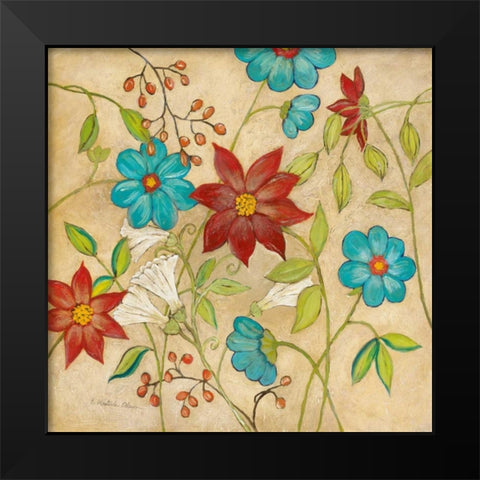 Cottage Garden I Black Modern Wood Framed Art Print by Olson, Charlene