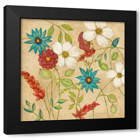 Cottage Garden II Black Modern Wood Framed Art Print by Olson, Charlene