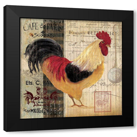 Cockerel I Black Modern Wood Framed Art Print by Robinson, Carol