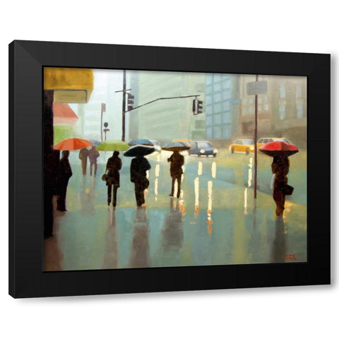 New York Reality Black Modern Wood Framed Art Print by Hamilton, Tate