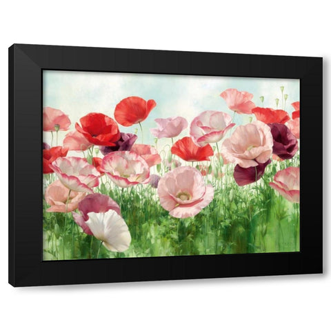 Poppies Pleasure Black Modern Wood Framed Art Print by Levashov, Igor