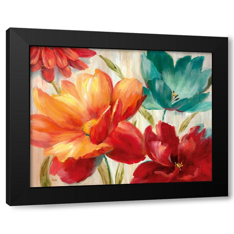 Avalon Garden Black Modern Wood Framed Art Print by Nan