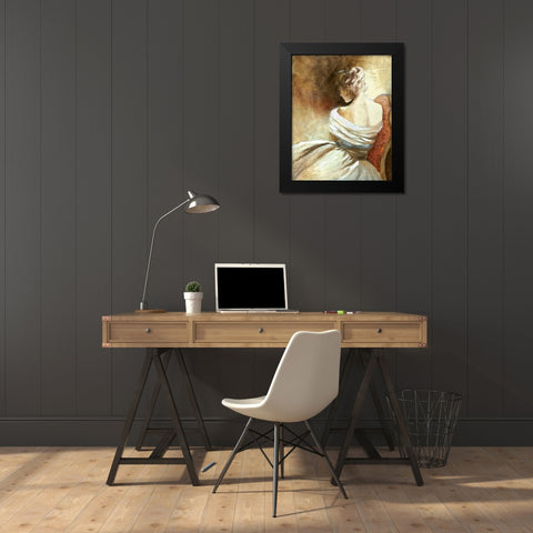 A Quiet Refrain II Black Modern Wood Framed Art Print by Robinson, Carol