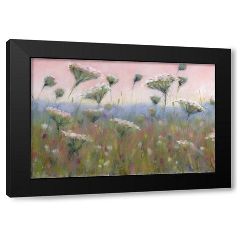 Queen Annes Lace Black Modern Wood Framed Art Print with Double Matting by Margulis, Karen