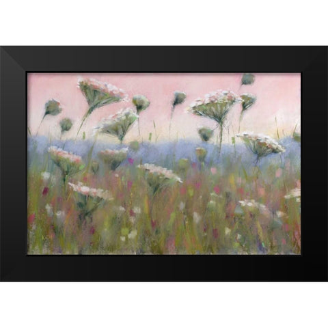 Queen Annes Lace Black Modern Wood Framed Art Print by Margulis, Karen