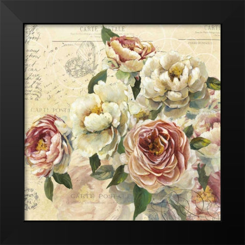 Scented Letter I Black Modern Wood Framed Art Print by Robinson, Carol