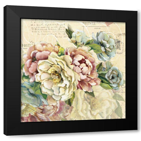 Scented Letter II Black Modern Wood Framed Art Print with Double Matting by Robinson, Carol