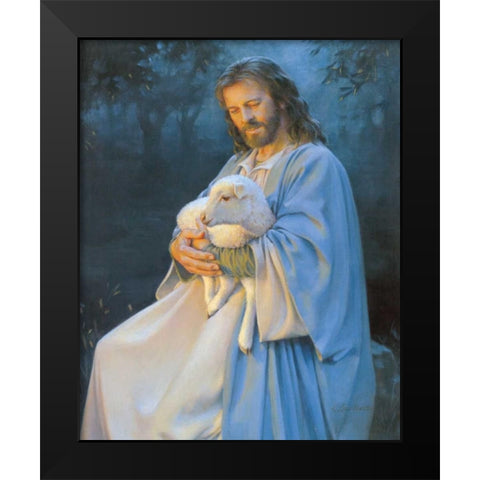 I Know My Sheep Black Modern Wood Framed Art Print by Lawrence, Kathy