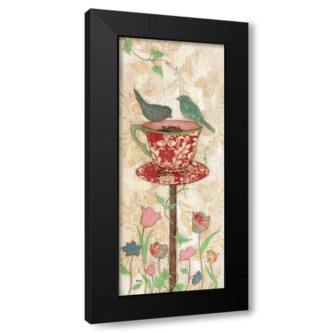 Garden Party I Black Modern Wood Framed Art Print by Tava Studios