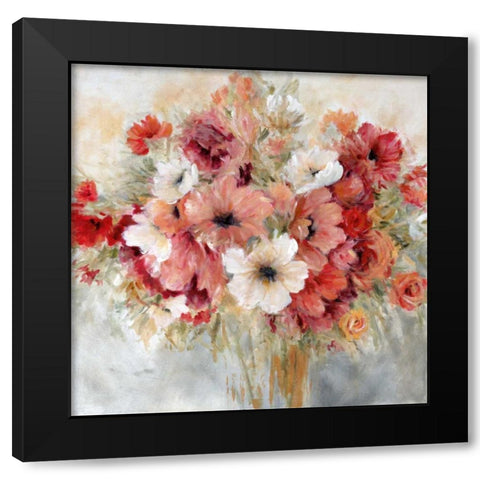 Gardens Passion Black Modern Wood Framed Art Print with Double Matting by Robinson, Carol