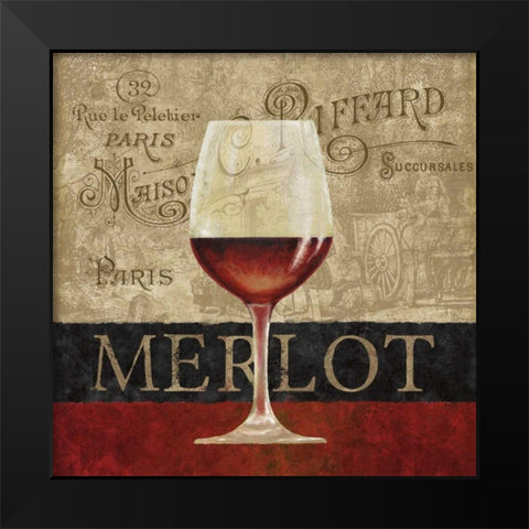 Merlot Black Modern Wood Framed Art Print by Knutsen, Conrad