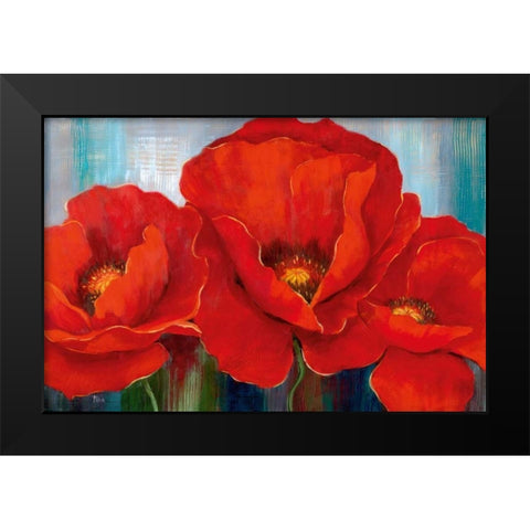 Magnifique En Rouge Black Modern Wood Framed Art Print by Nan