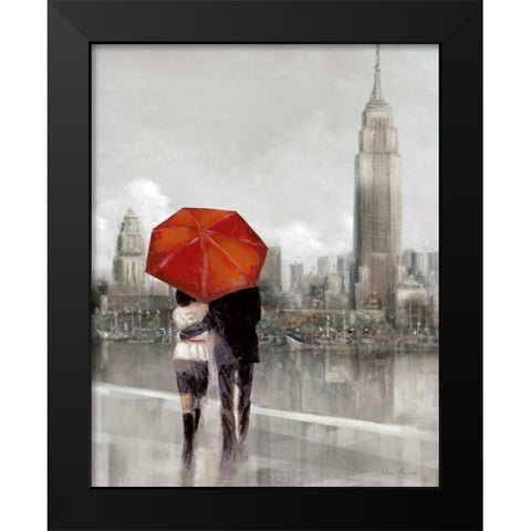 Modern Couple in NY Black Modern Wood Framed Art Print by Manning, Ruane