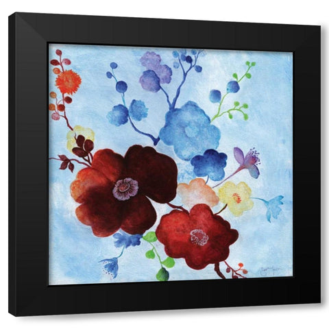 Japanese Garden I Black Modern Wood Framed Art Print by Tava Studios