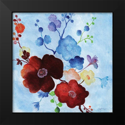 Japanese Garden I Black Modern Wood Framed Art Print by Tava Studios